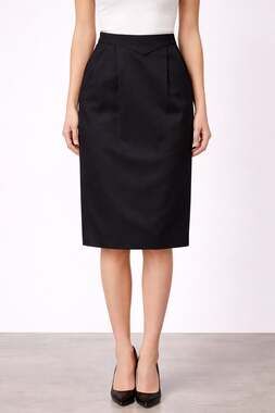 Vintage Christian Dior, 100% Wool High Waisted Skirt, Black, Corporate Luxury, 8